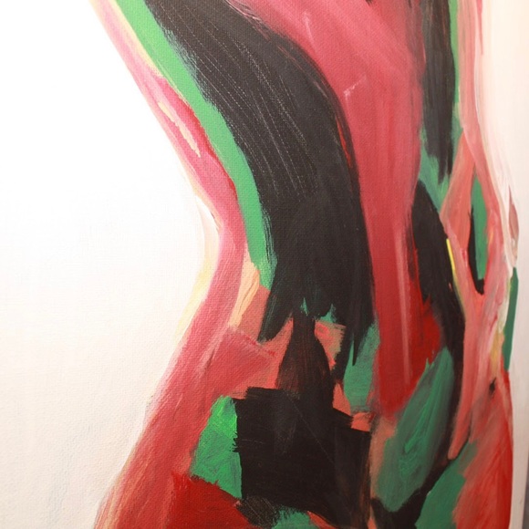 Original hand painted abstract torso painting - Picture 2 of 2